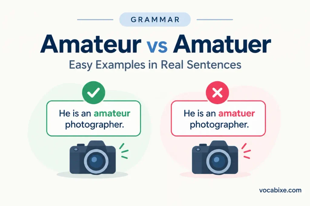 Amateur vs Amatuer Easy Examples in Real Sentences