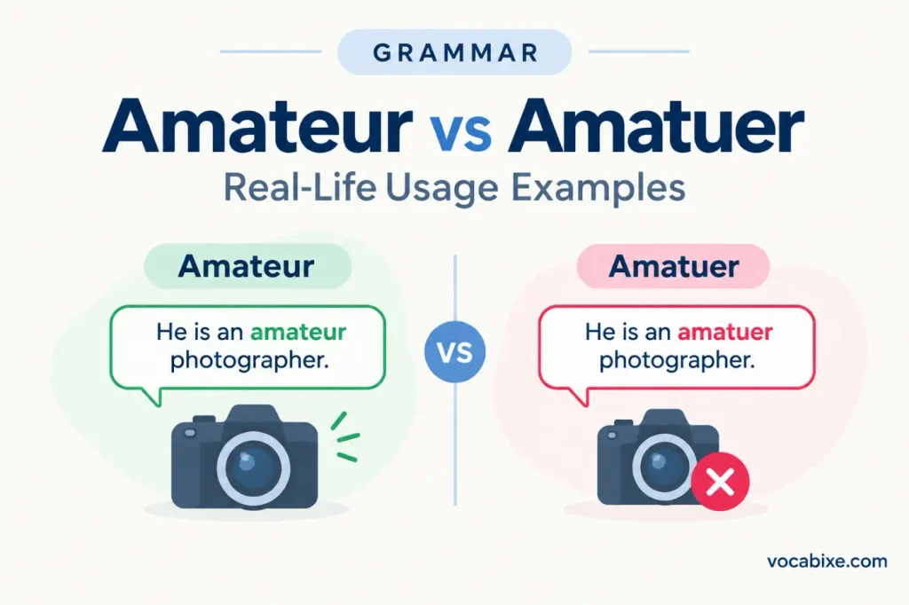 Amateur vs Amatuer Real-Life Usage Examples