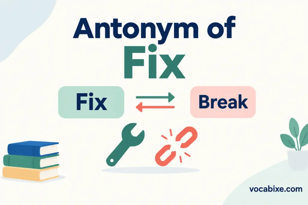 Antonym of fix