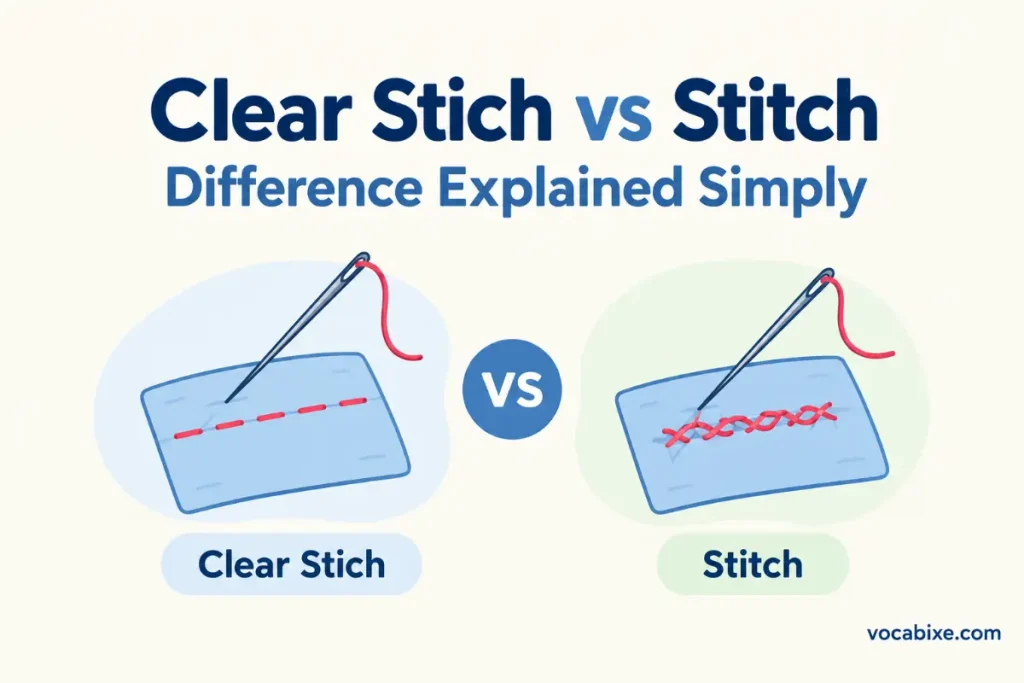 Clear Stich vs Stitch Difference Explained Simply