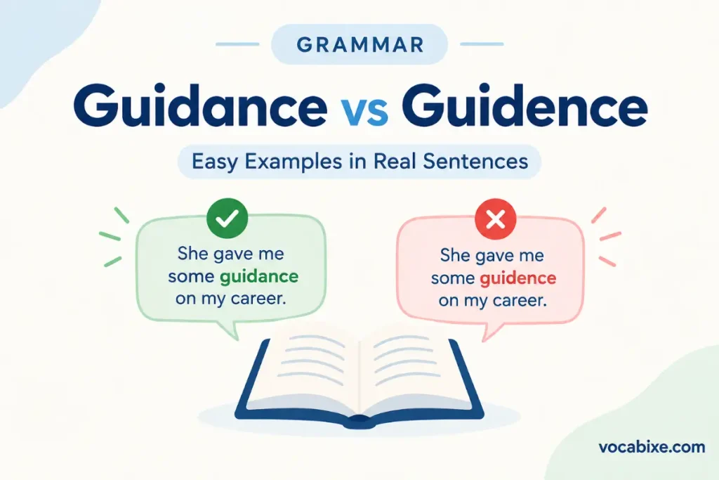 Guidance vs Guidence Easy Examples in Real Sentences