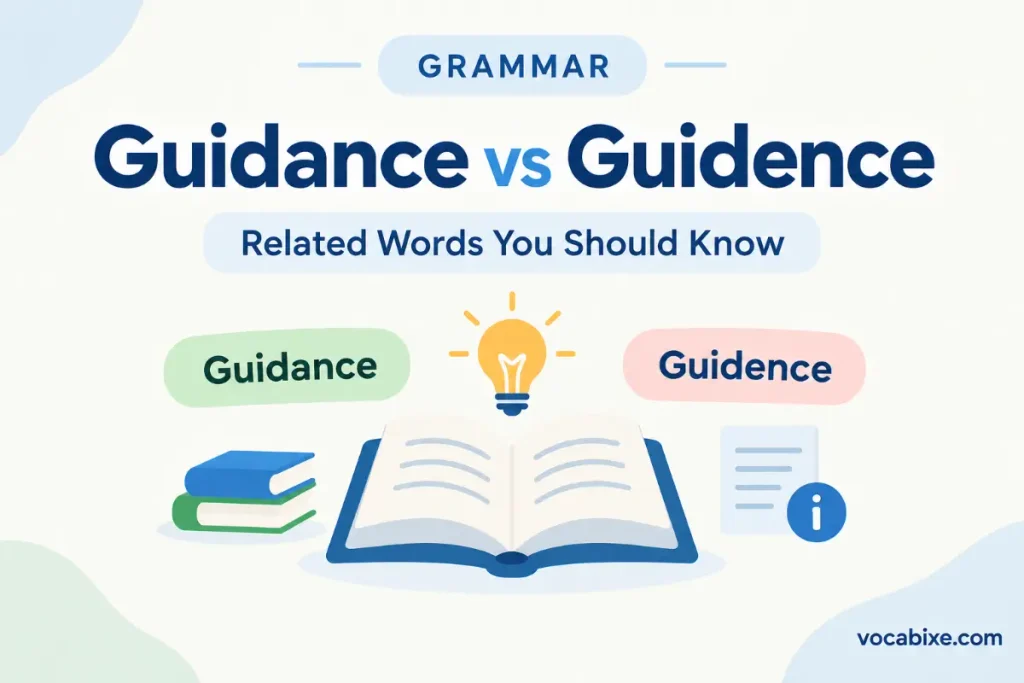 Guidance vs Guidence Related Words You Should Know