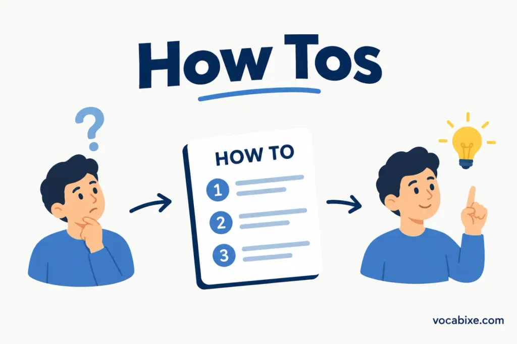 How Tos or How To's