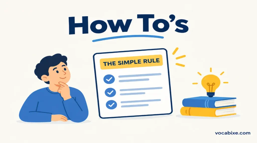 How Tos or How To's: The Simple Rule