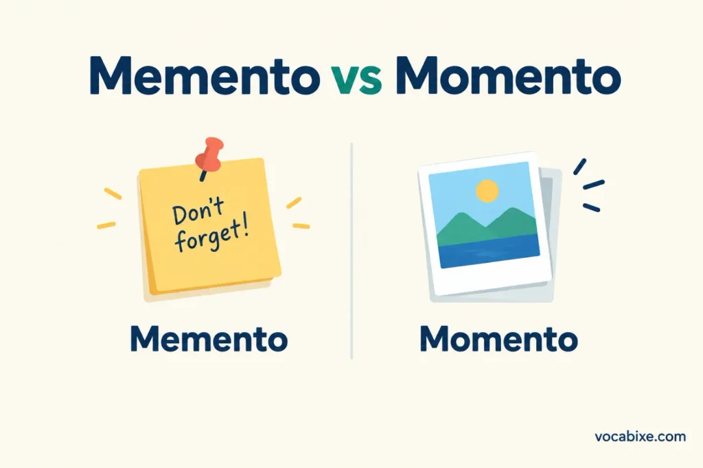 Memento vs Momento