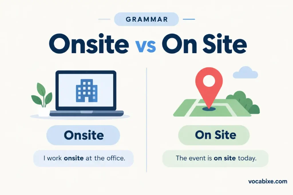 Onsite vs On Site Easy Examples in Real Sentences