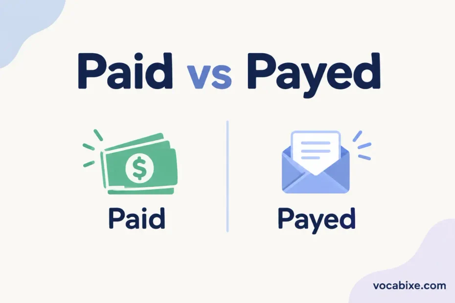 Paid vs Payed