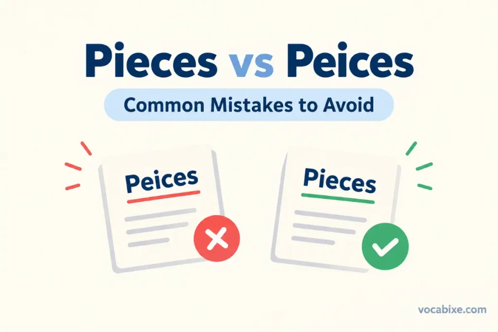 Pieces vs Peices Common Mistakes to Avoid