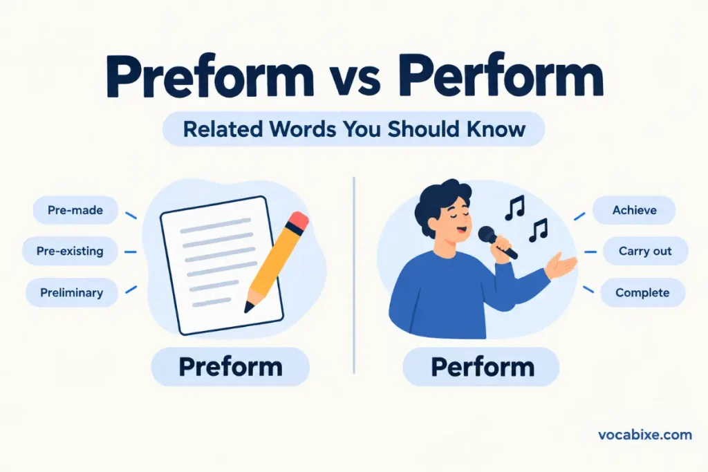 preform vs perform Related Words You Should Know