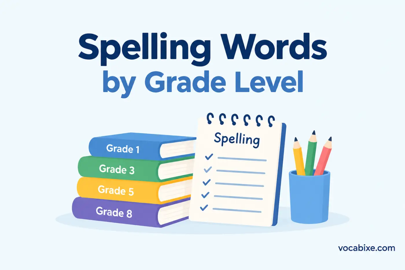 Spelling Words by Grade Level (1st–12th Grade) 2026 - Vocabixe