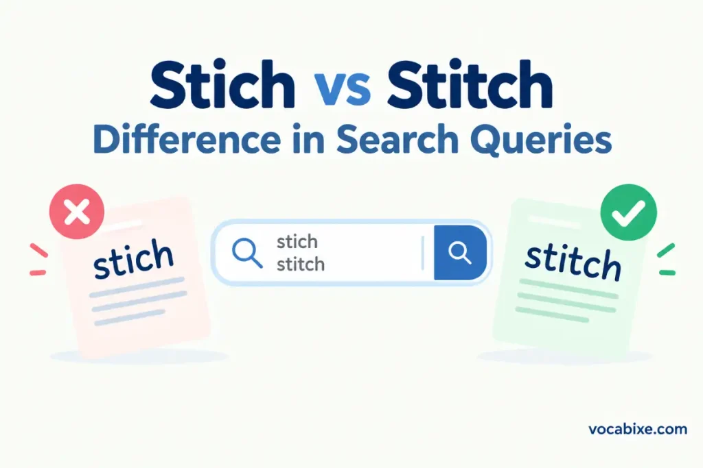 Stich vs Stitch Difference in Search Queries