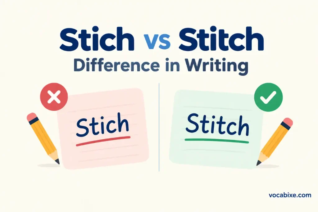 Stich vs Stitch Difference in Writing