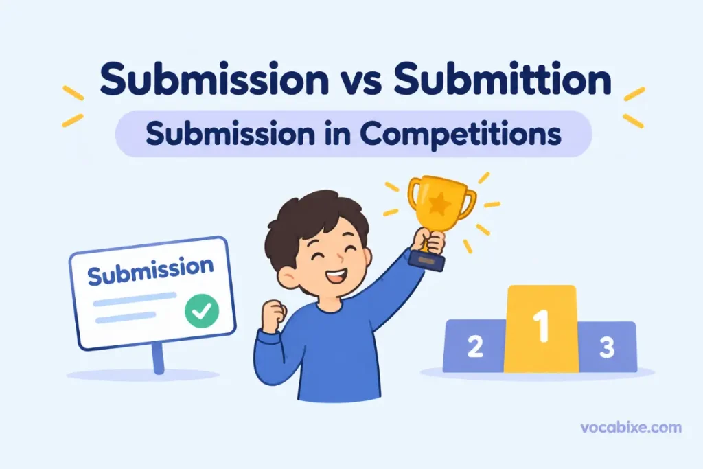 Submission vs Submittion: Submission in Competitions