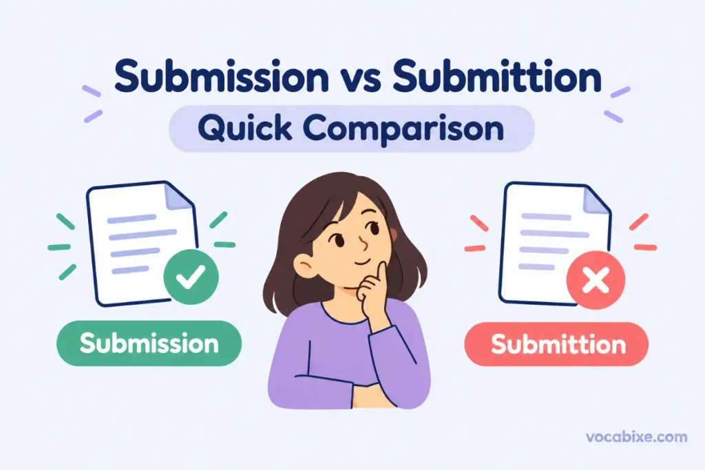 Submission vs Submittion Quick Comparison