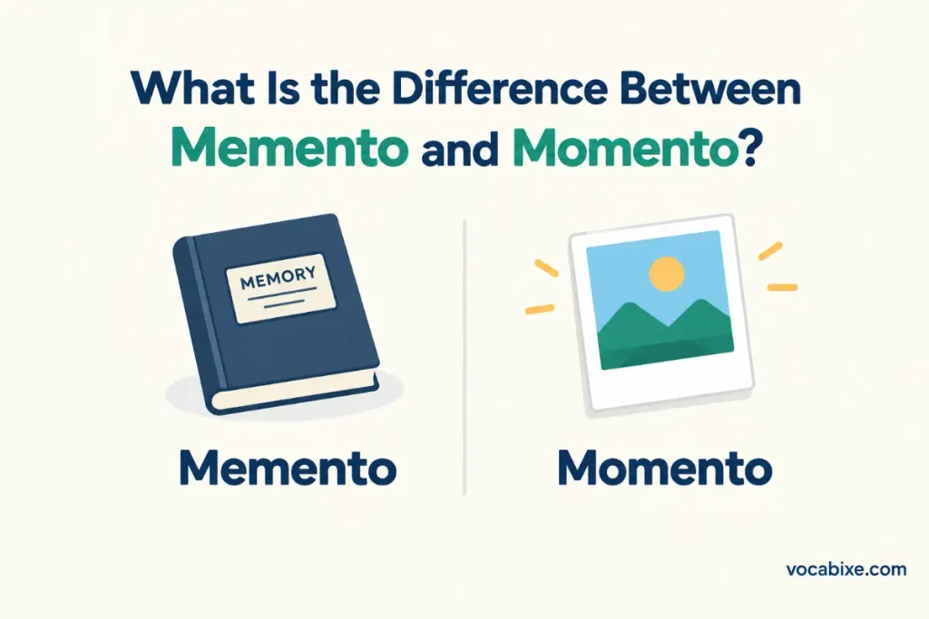 What Is the Difference Between Memento and Momento?