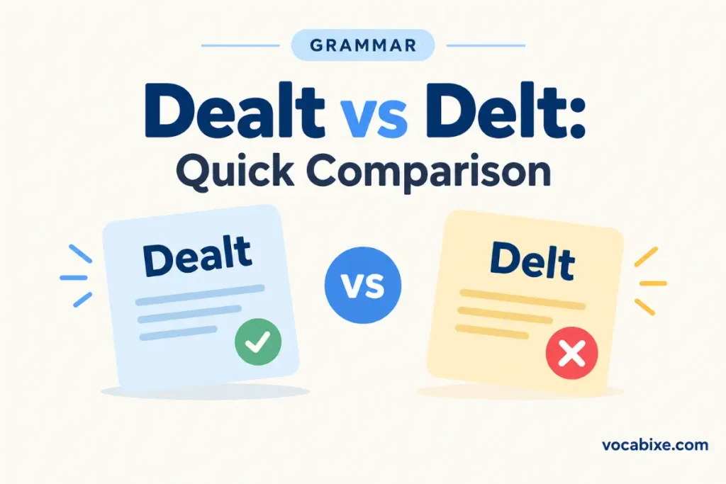 Dealt vs Delt: Quick Comparison