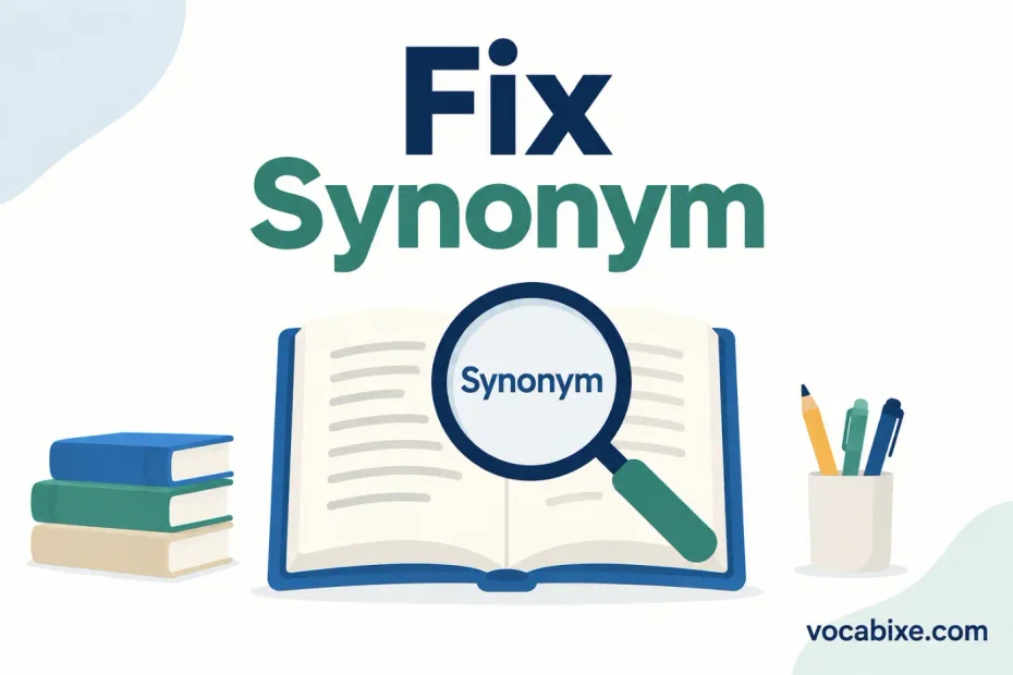 Synonym of fix