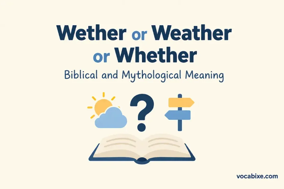 wether or weather or whether