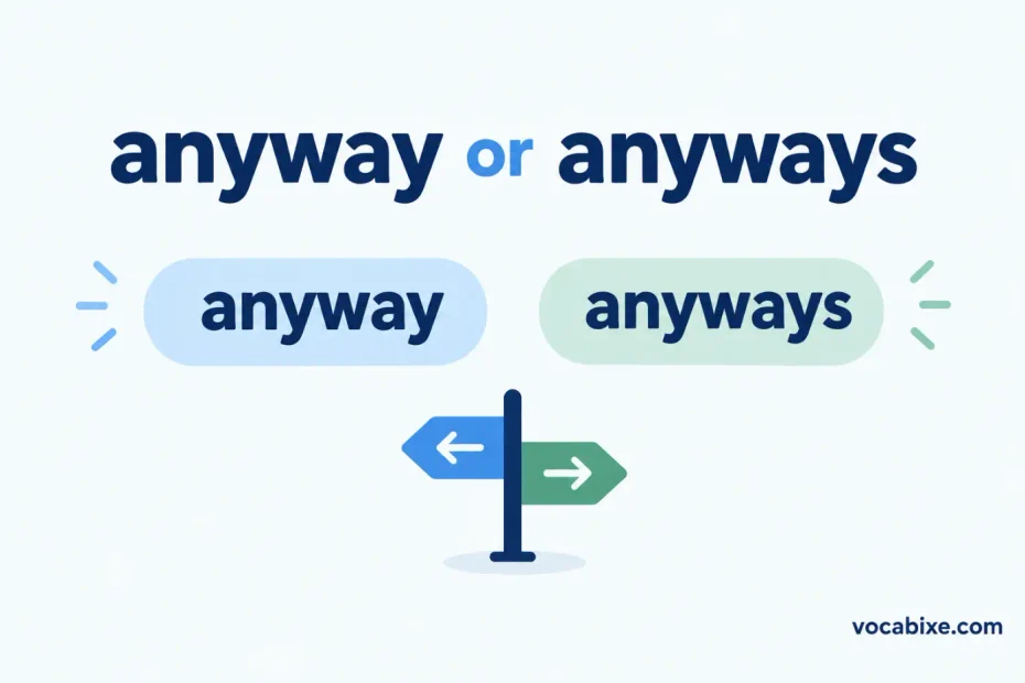 Anyways vs Anyway