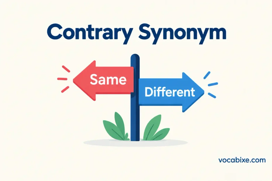 Another word for Contrary