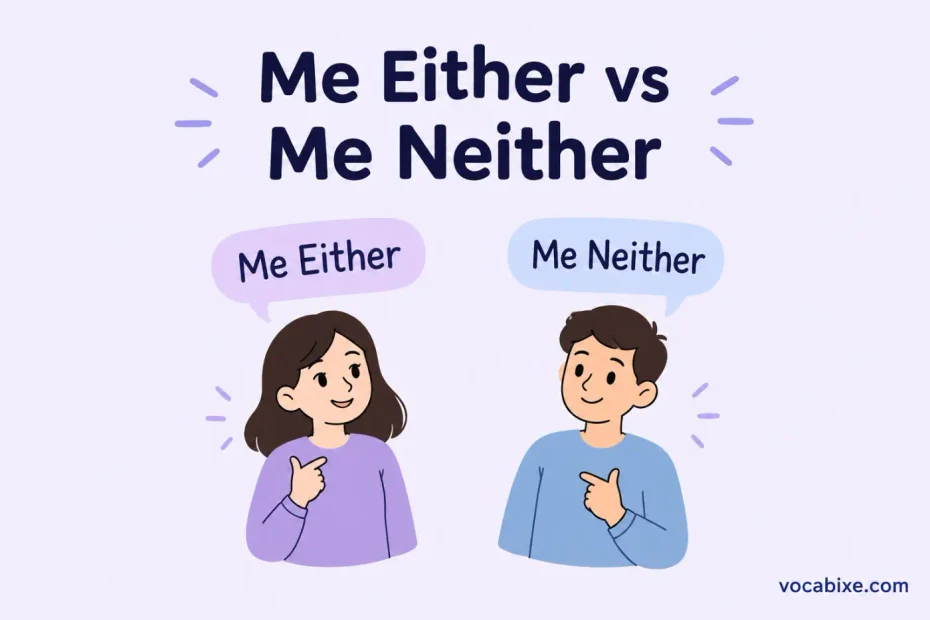 Me Neither vs Me Either