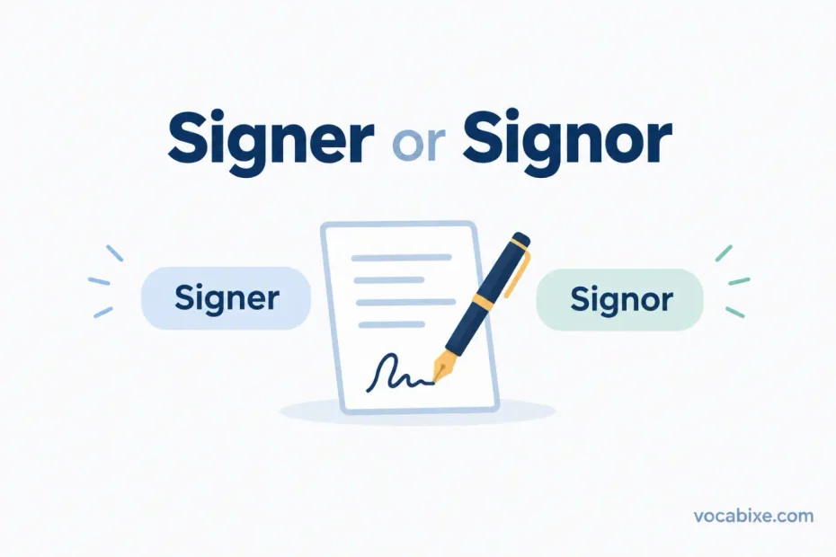 Signor vs Signer