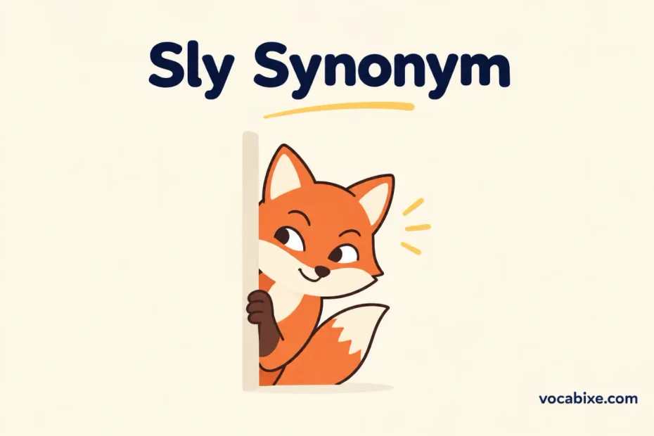 Another word for sly