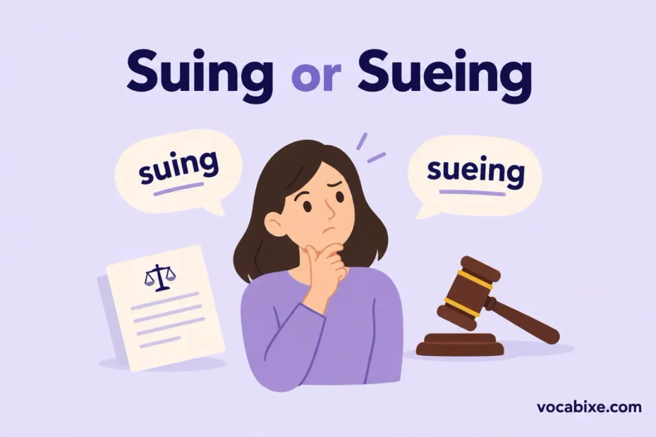 Sueing vs Suing